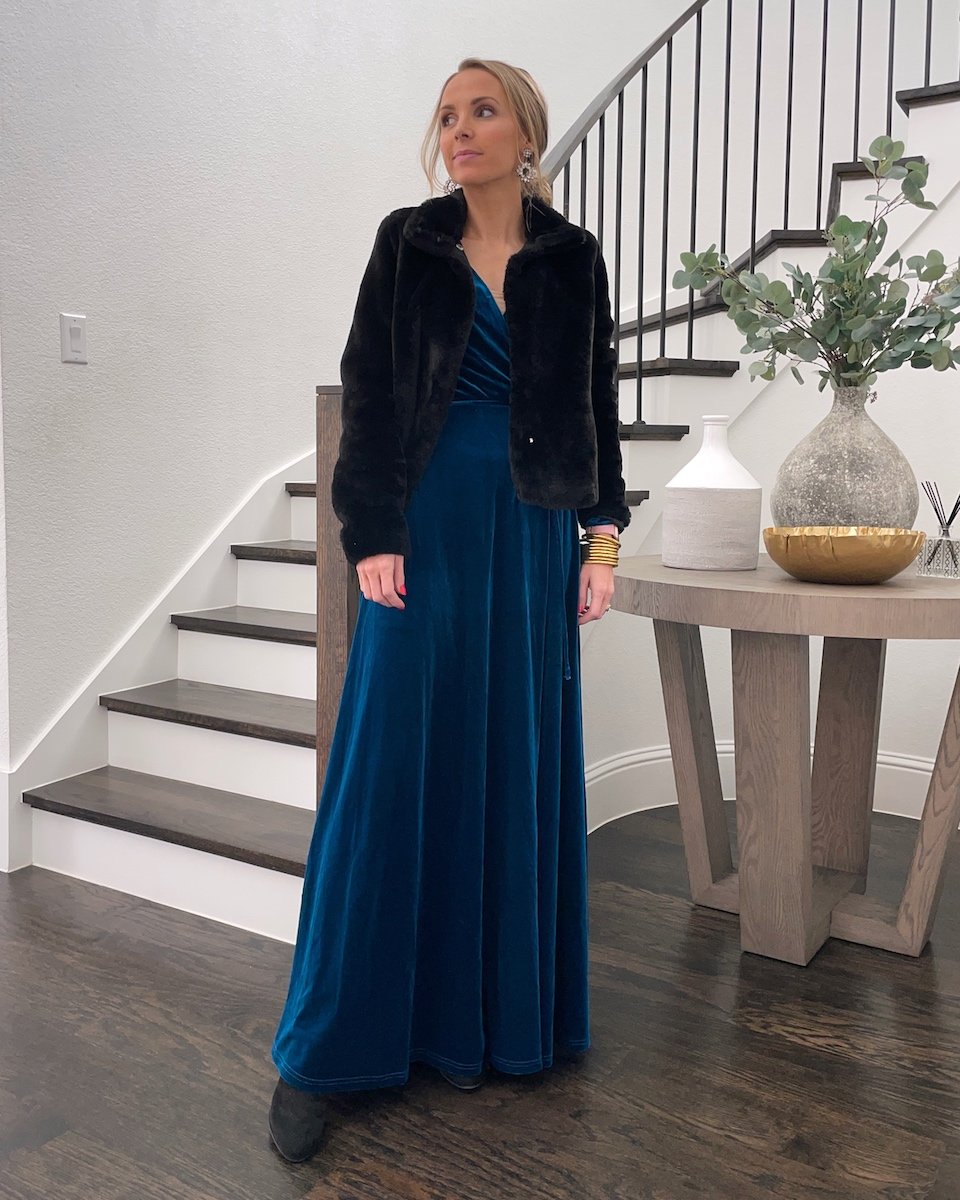 velvet formal dress