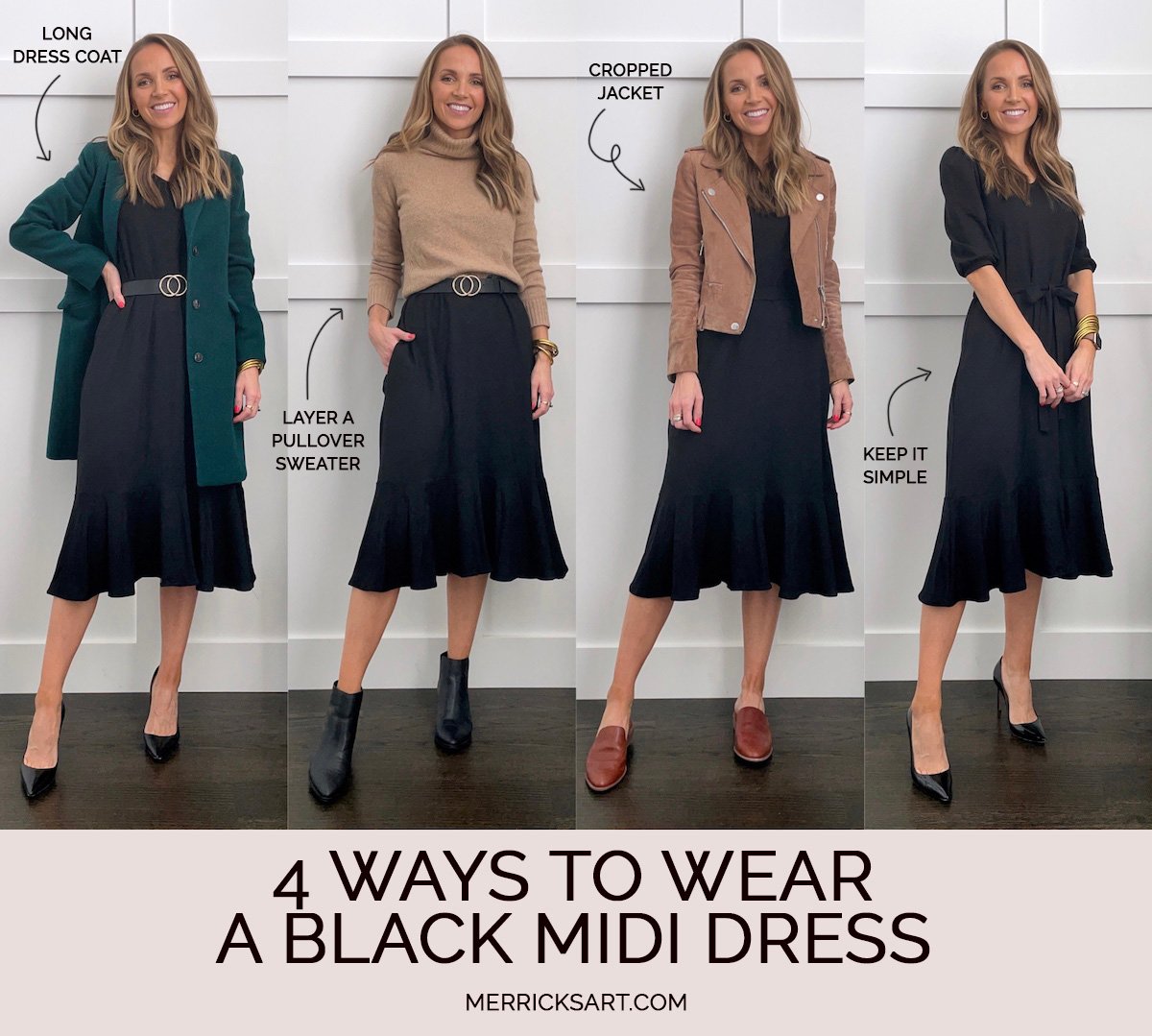 black midi dress merrick white collection