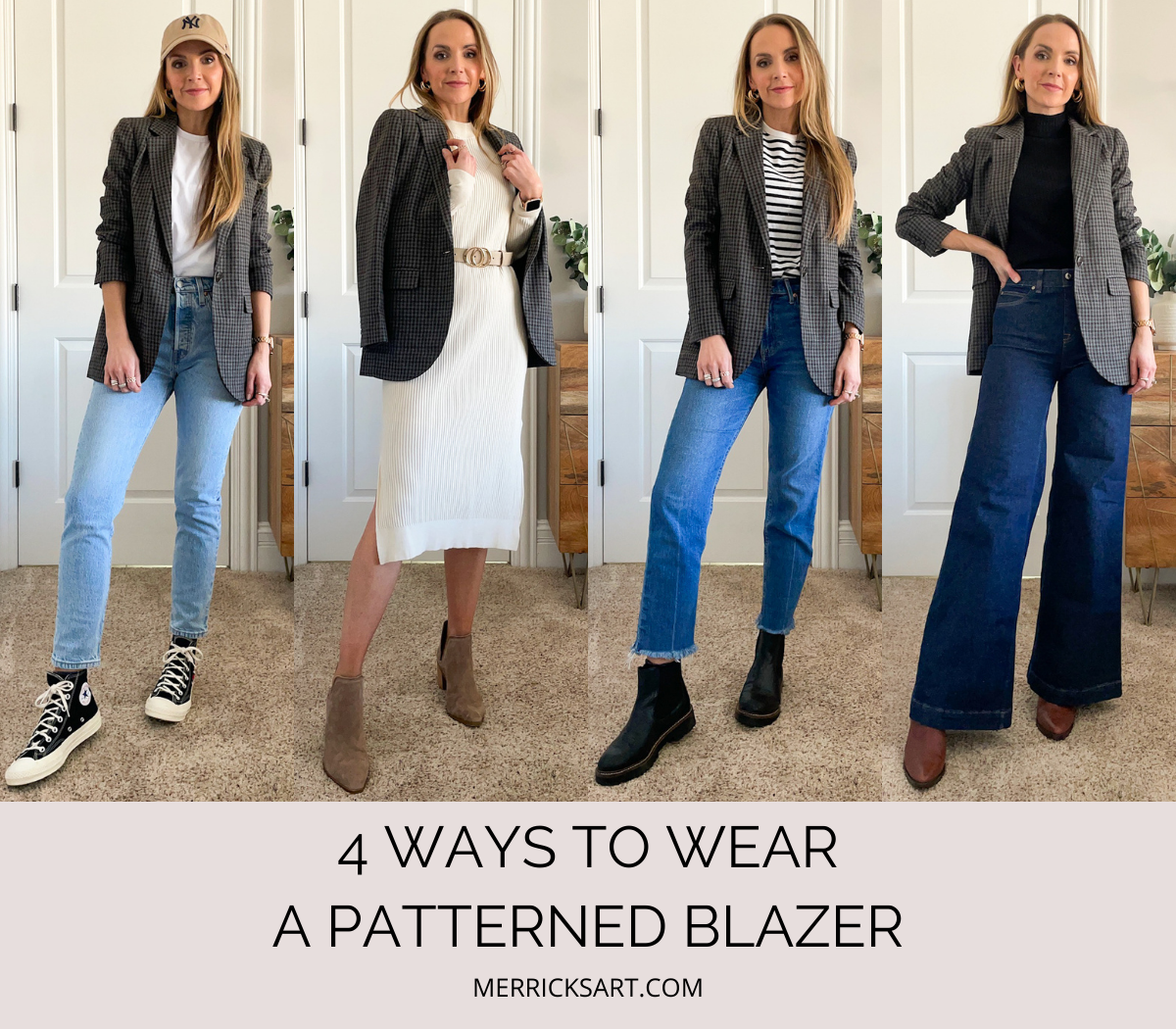 4 ways to wear it patterned blazer