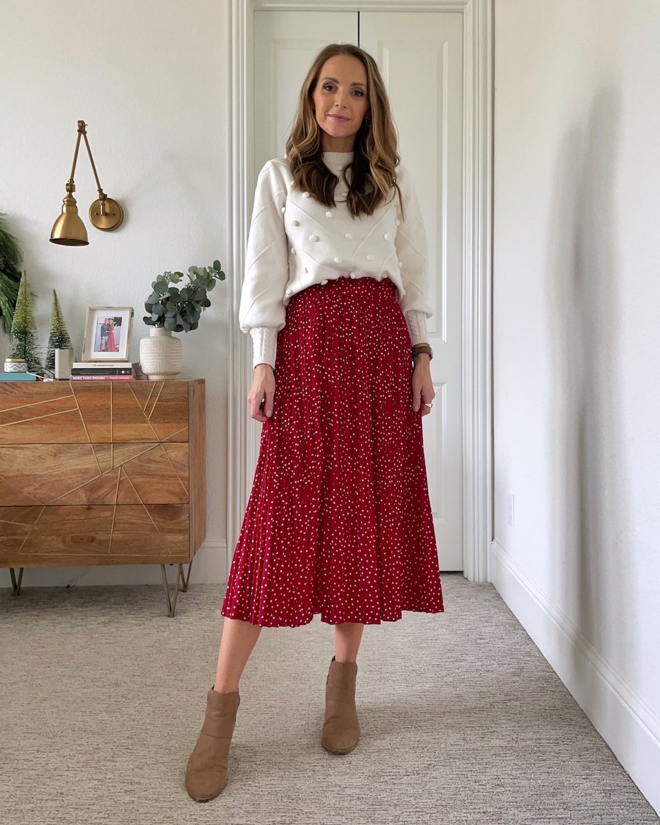 Skirt and a sweater