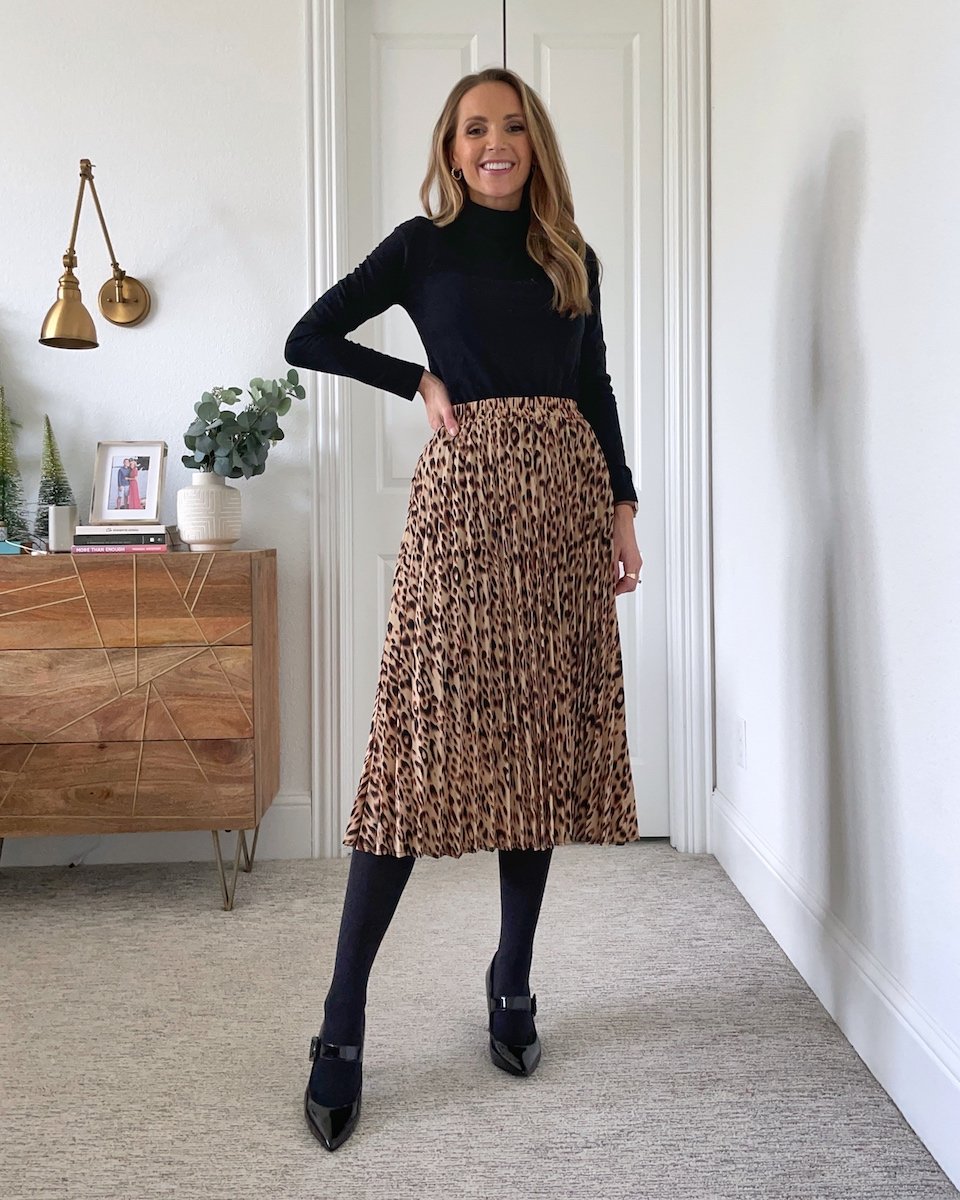skirt with turtleneck