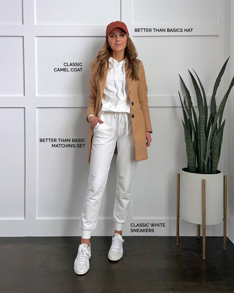 matching sweat set with a coat