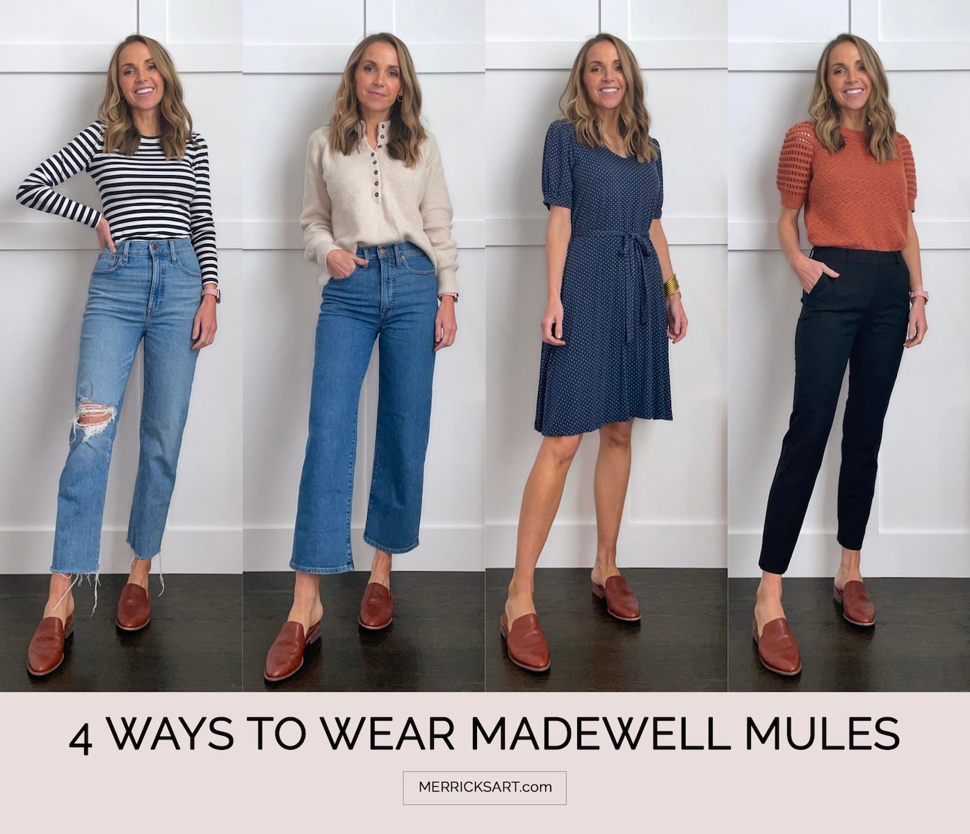 4 ways to wear madewell mules