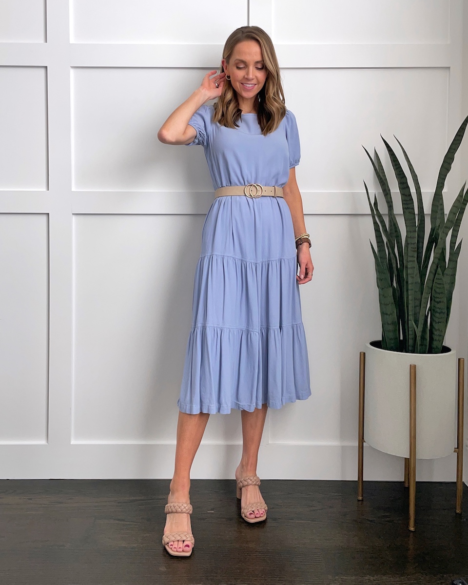 midi dress with belt
