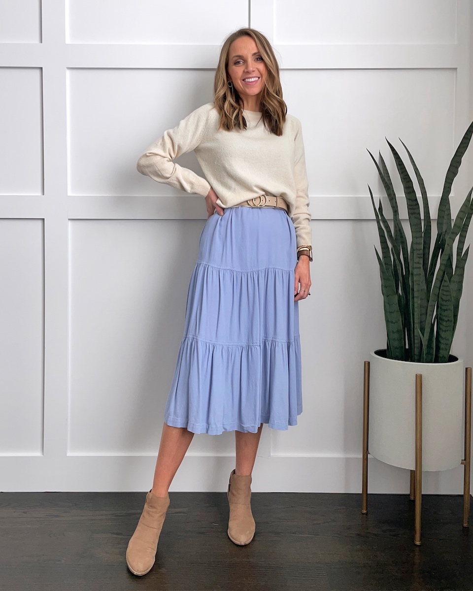 midi dress with sweater