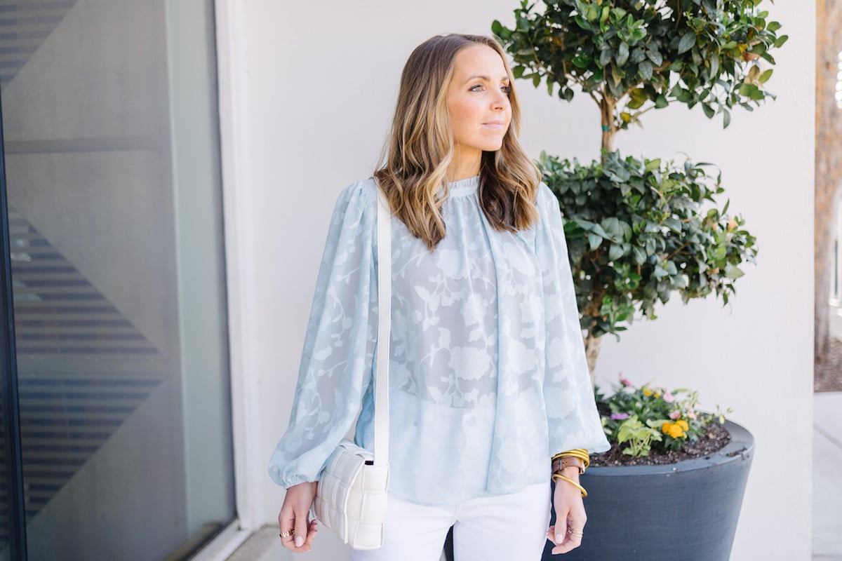 flowy top blue