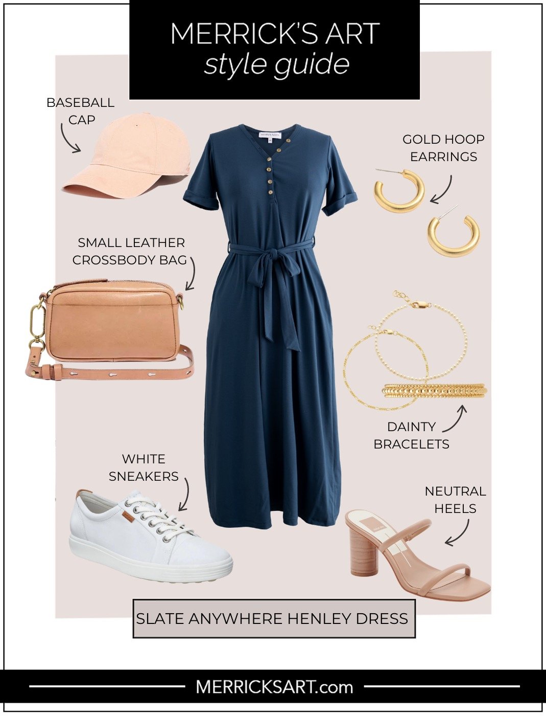 slate blue henley dress