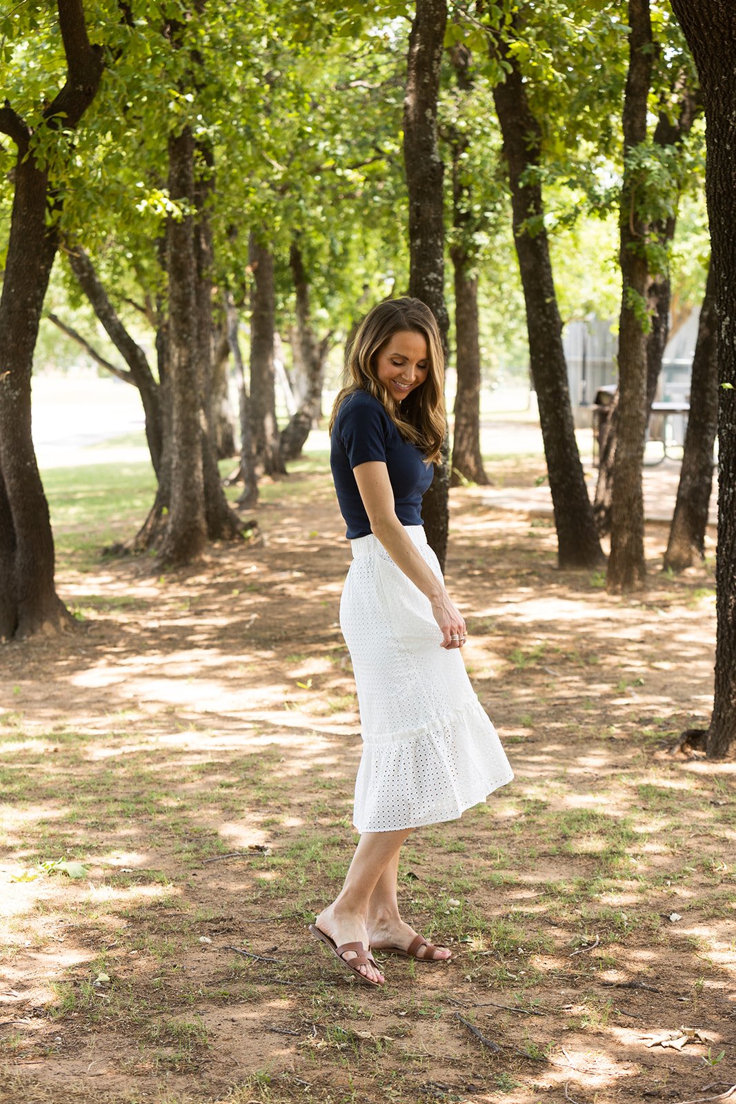 eyelet skirt