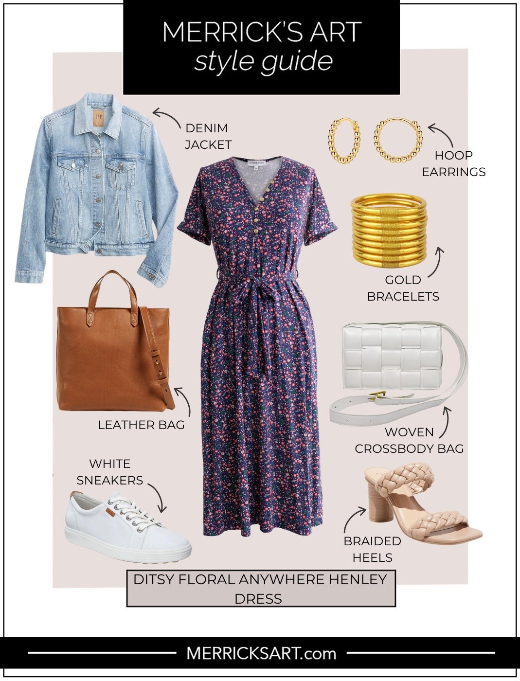 merrick white anywhere dress floral henley