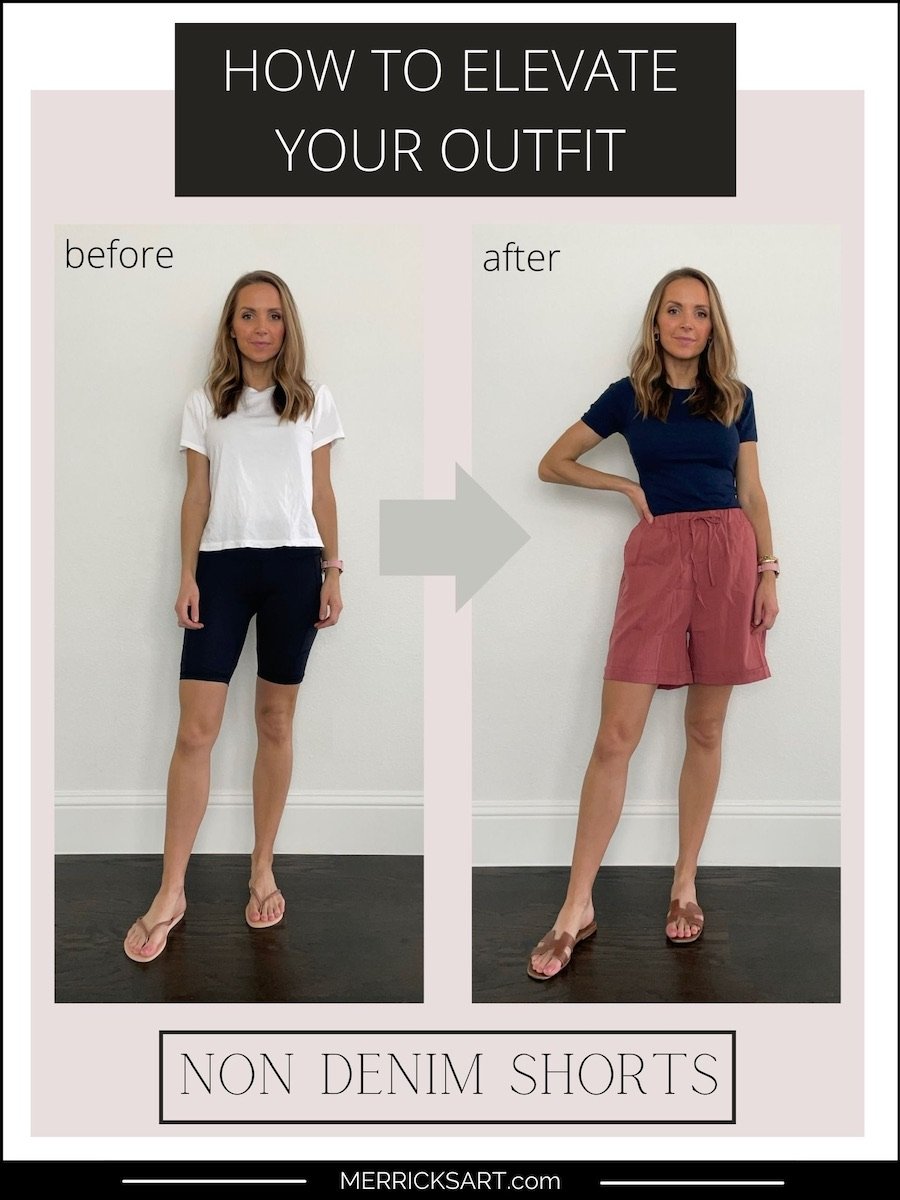 non denim shorts