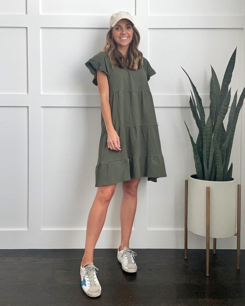 olive green dress