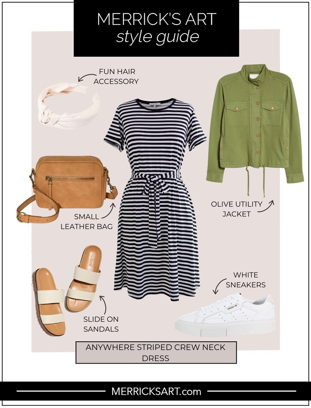 striped anywhere dress merrick white collection