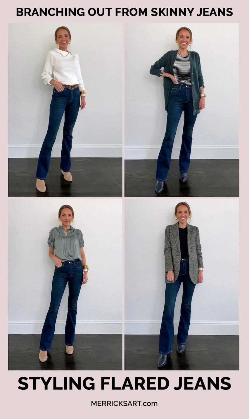 flared jeans outfits