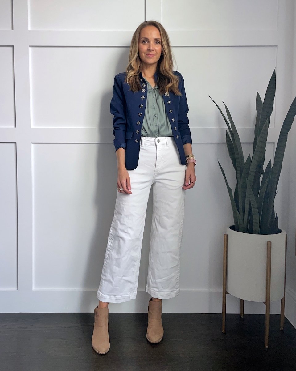 cropped wide leg jeans for work