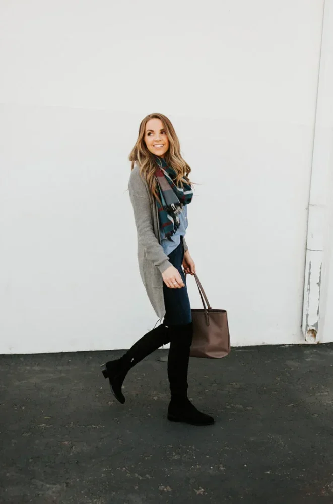 over-the-knee-boots-with-a-cardigan