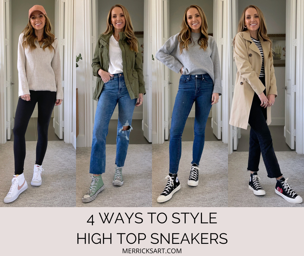 4 ways to wear high top sneakers