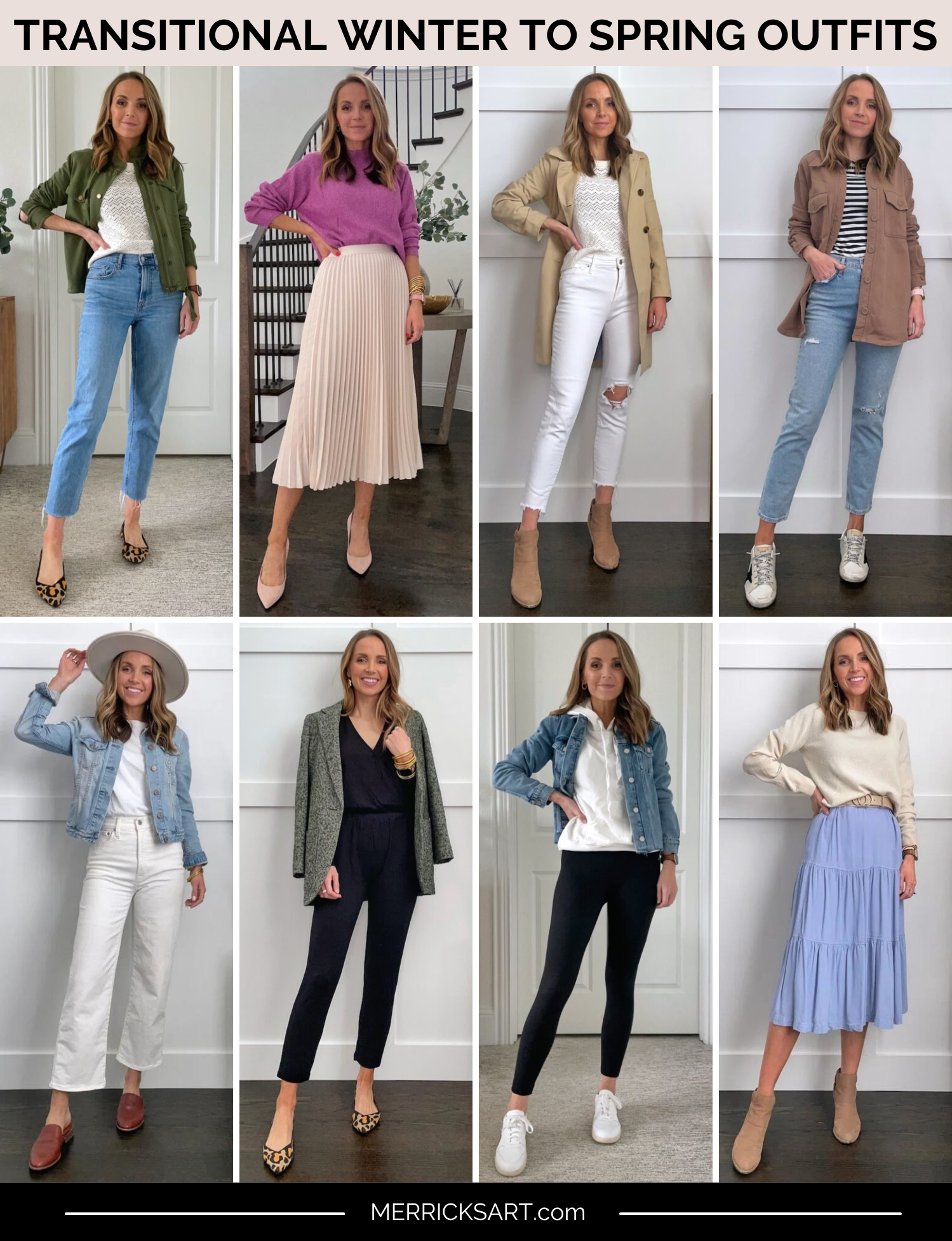 Transitional Winter to Spring Outfits
