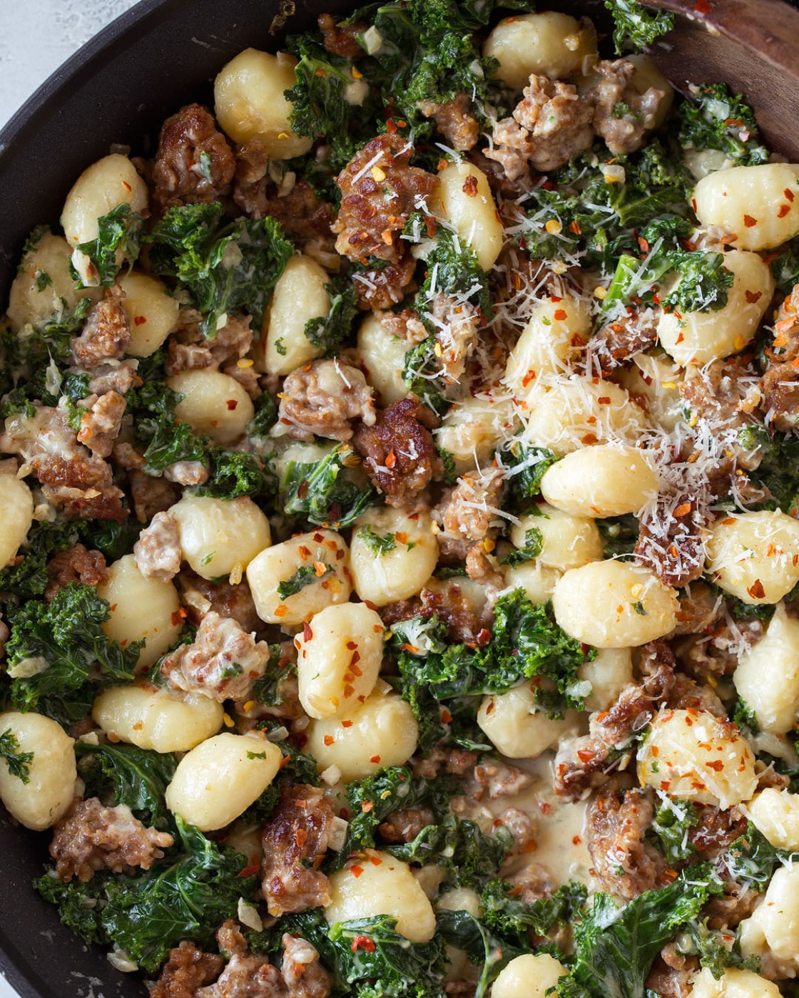 sausage and kale gnocchi