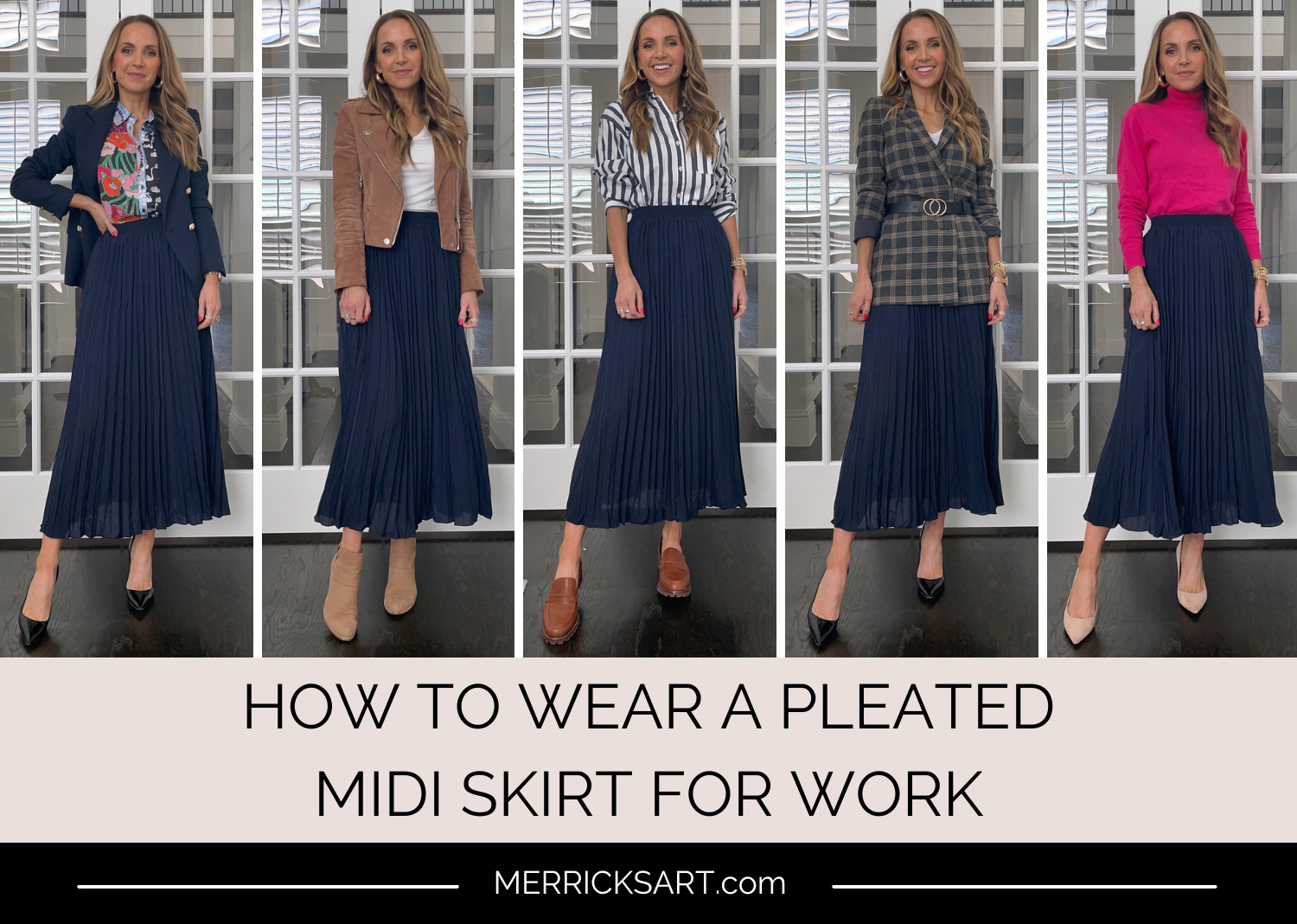 How to Wear a Pleated Midi Skirt for Work