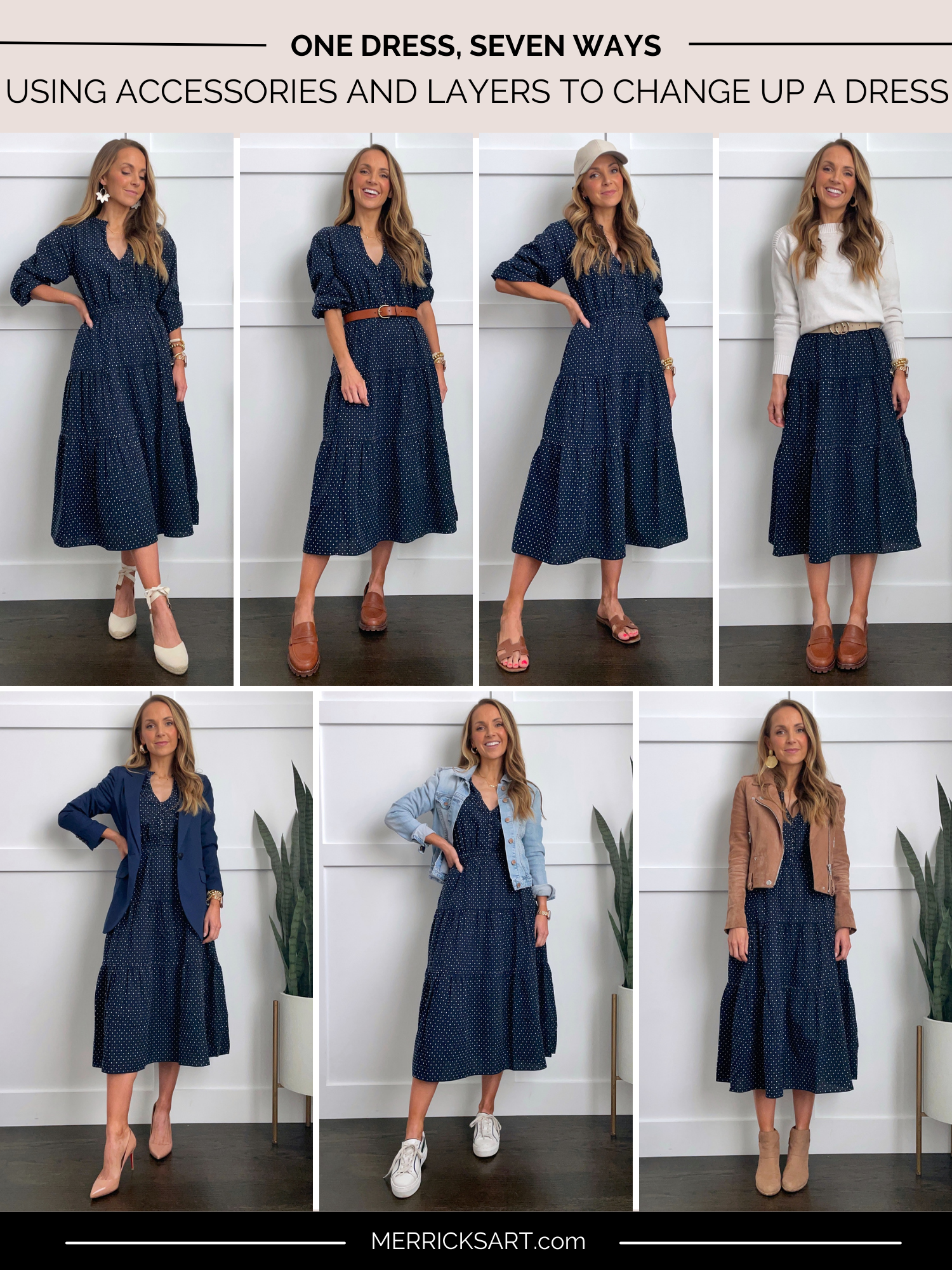 change an outfit with layers and accessories dress