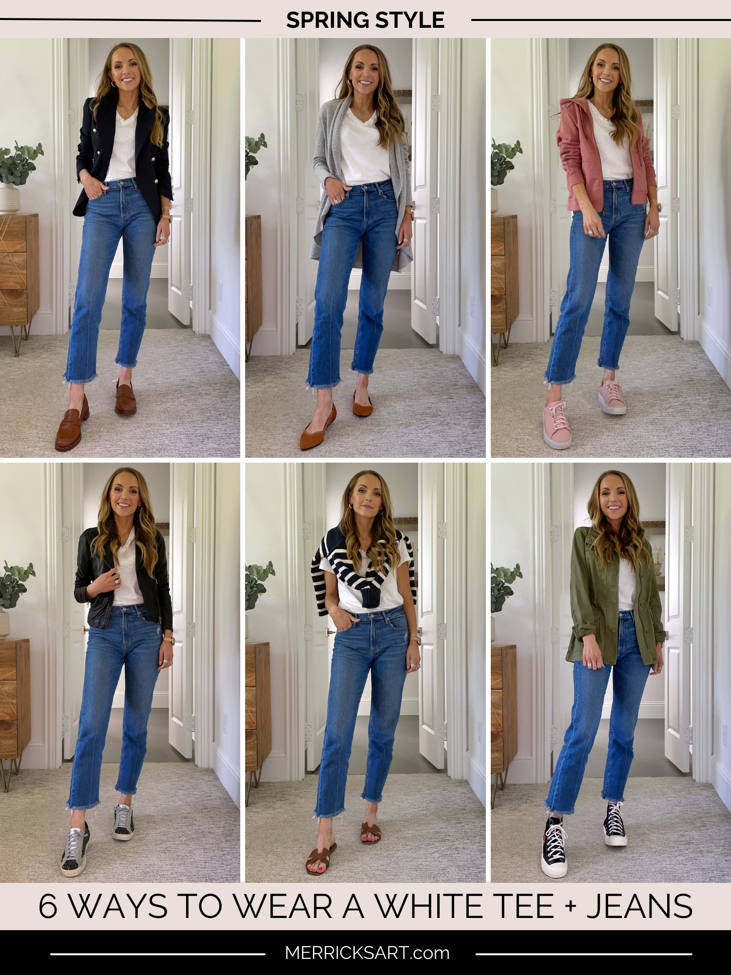 6 Ways to Wear A White Tee + Jeans for Spring