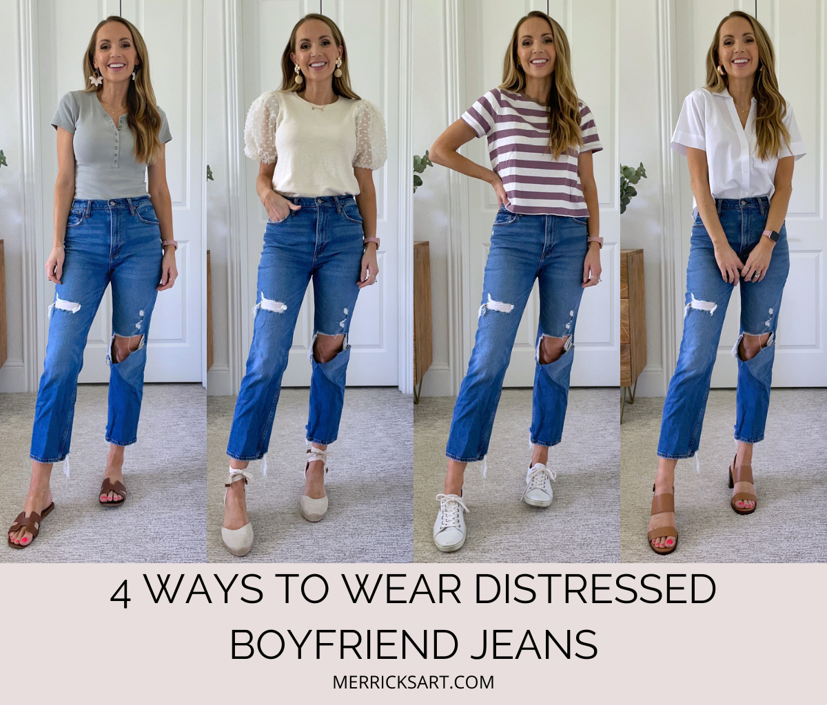 4 Ways to Wear Distressed Boyfriend Jeans
