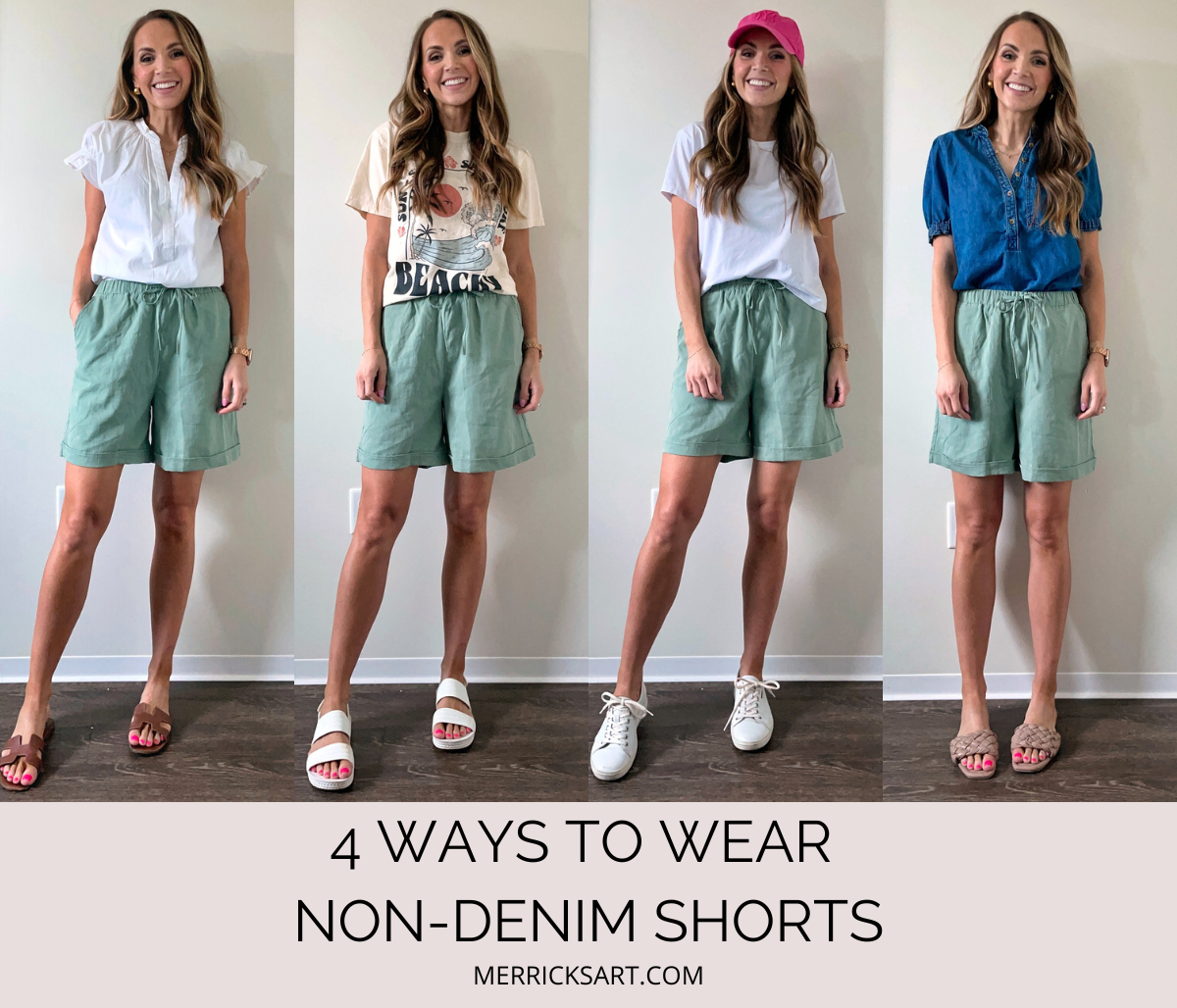 4 ways to wear non-denim amazon shorts