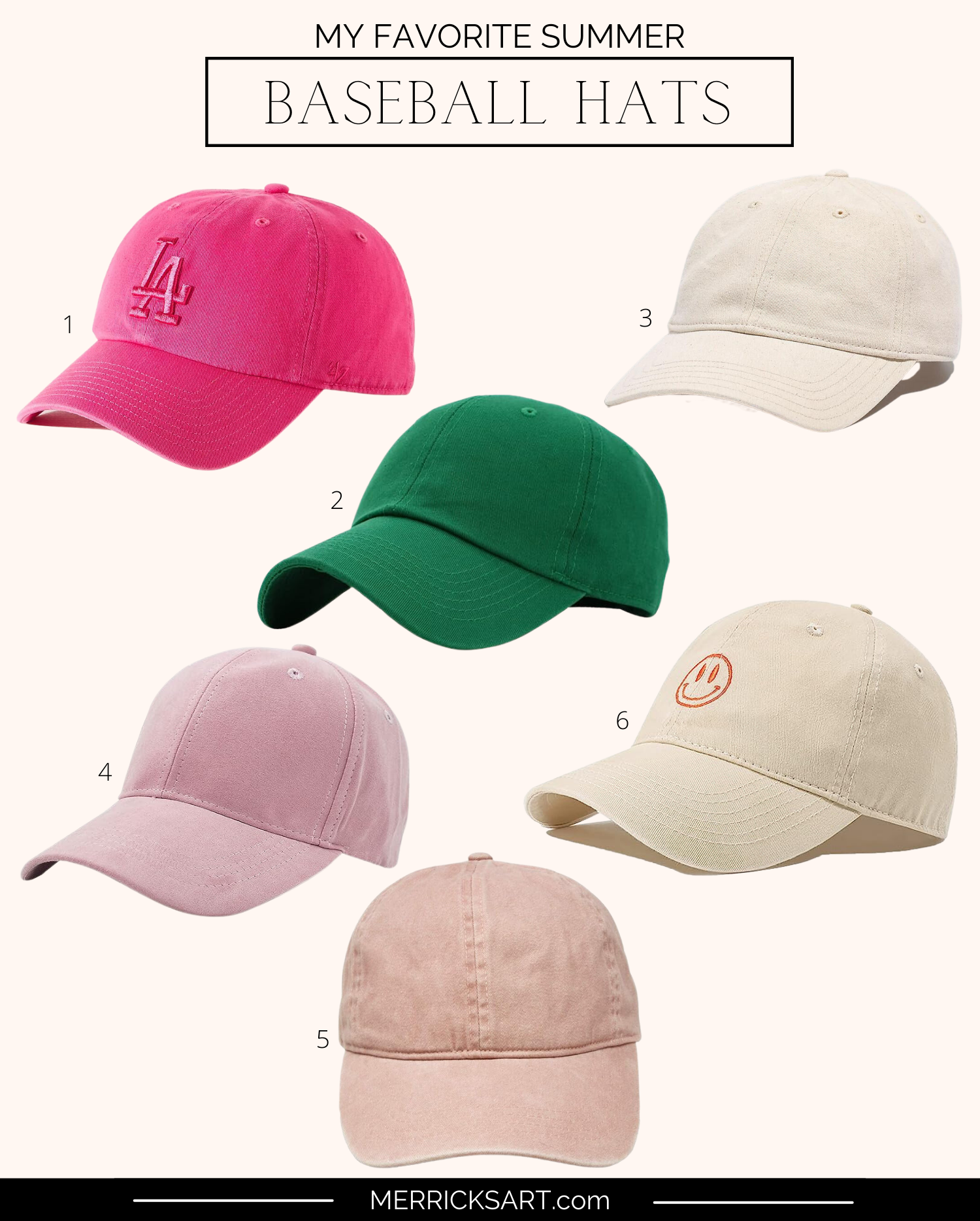 Favorite summer baseball hats