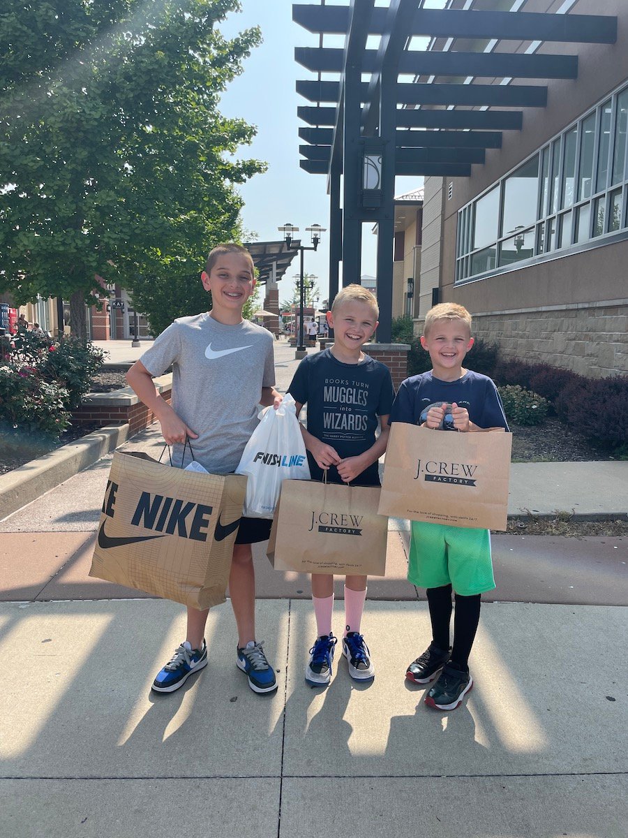 shopping for boys