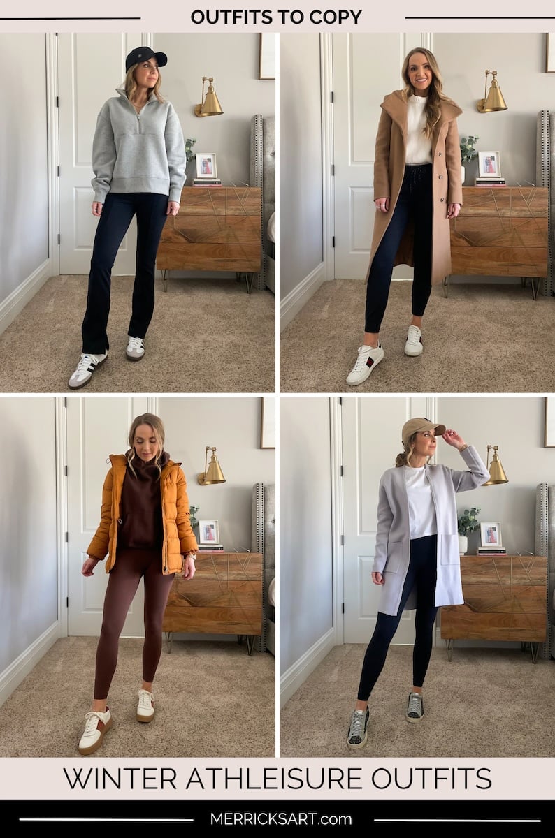 winter athleisure outfits to copy