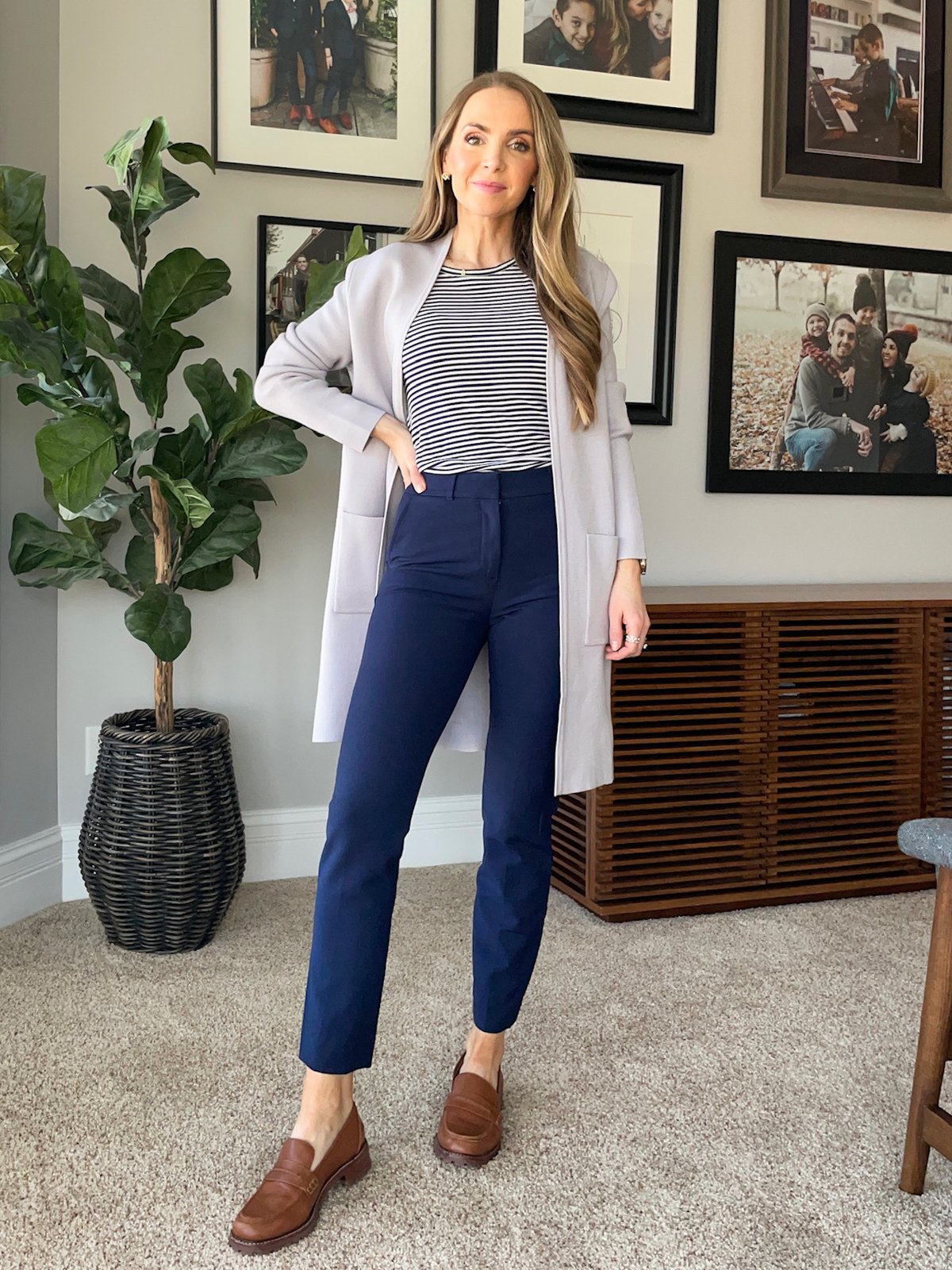 winter teacher outfit pants and coatigan