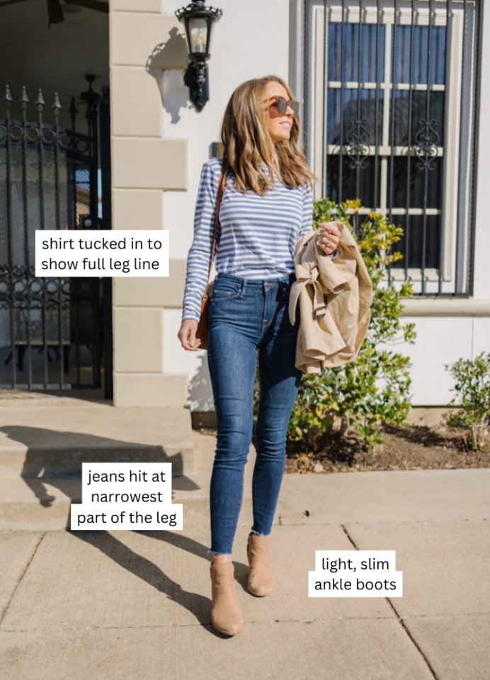 tee and skinny jeans