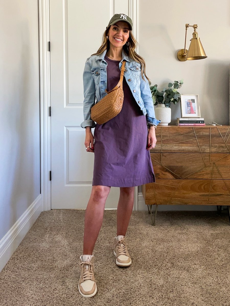 nike mid sneakers with a dress