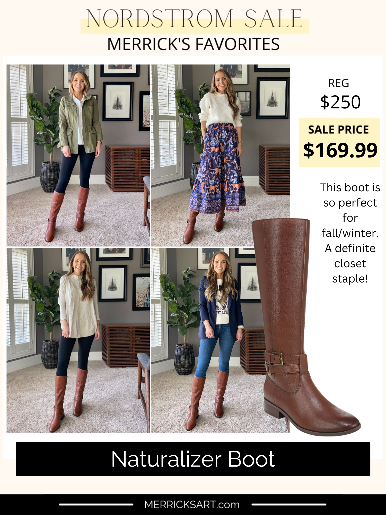 Merrick's Nordstrom Sale Favorites: Naturalizer Riding Boots