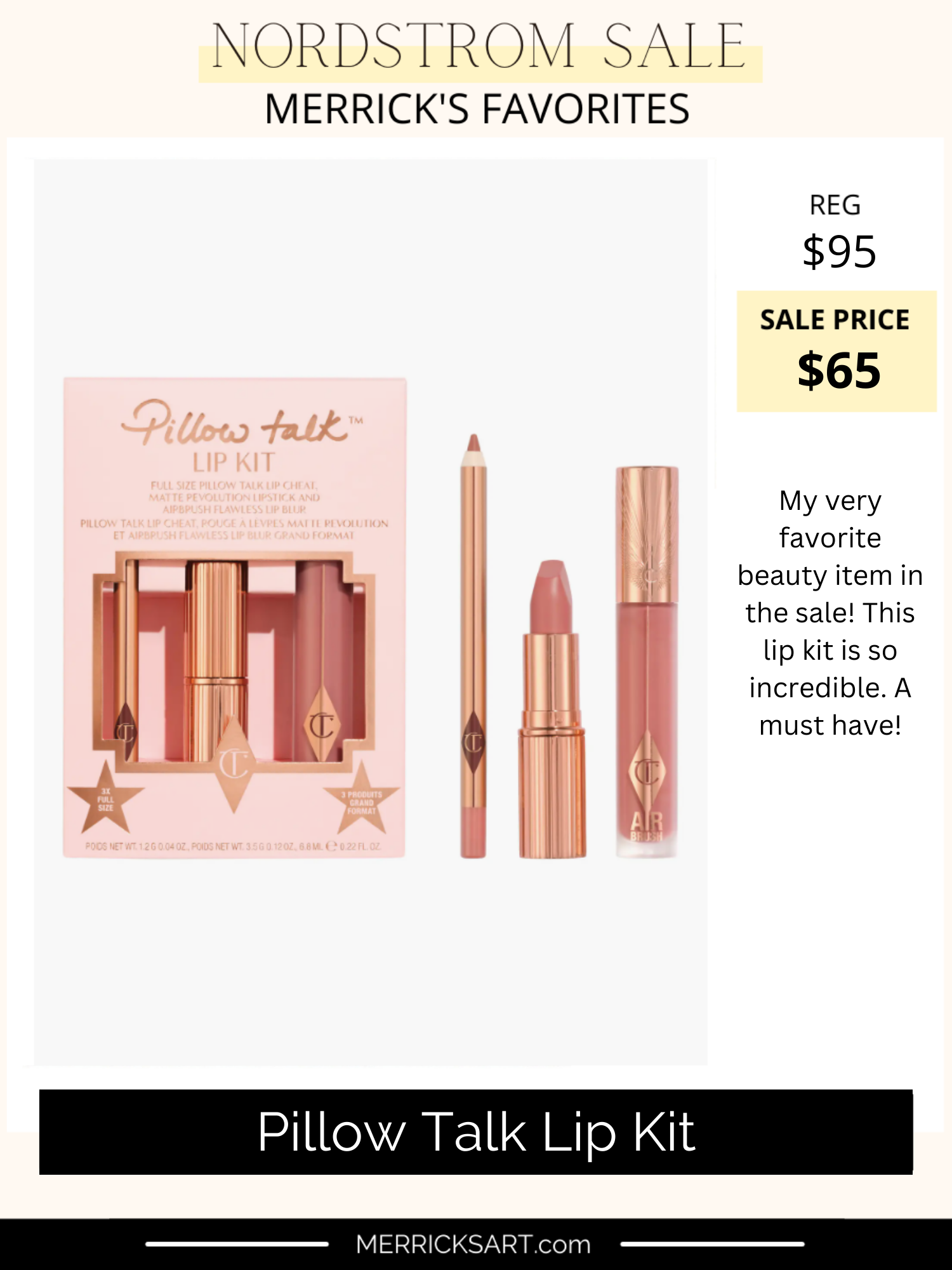 Merrick's Nordstrom Sale Favorites: Pillow Talk Lip Kit