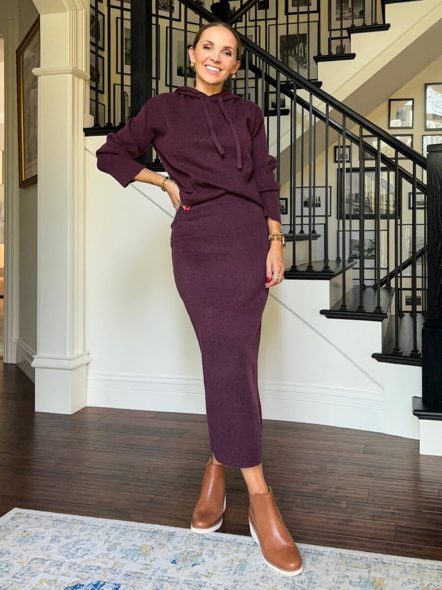 target sweater set dark purple burgundy