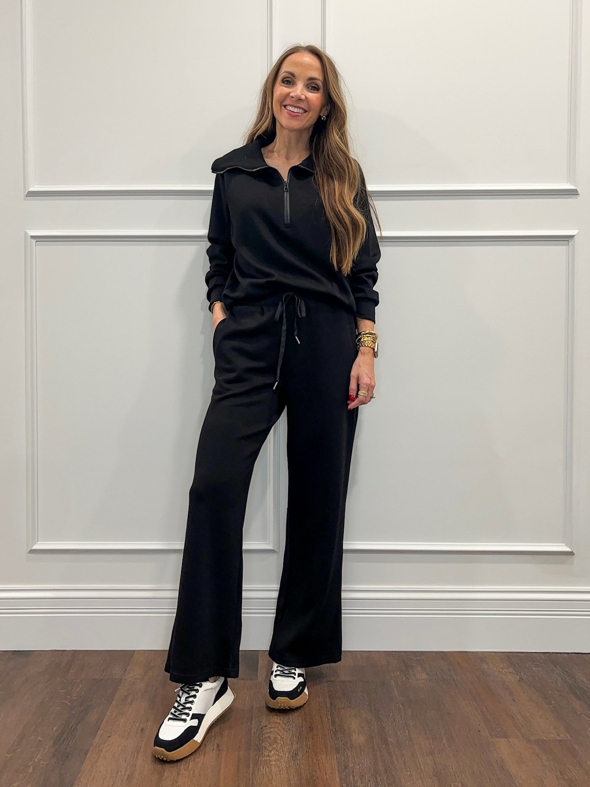amazon matching set with sam edelman black and white sneakers