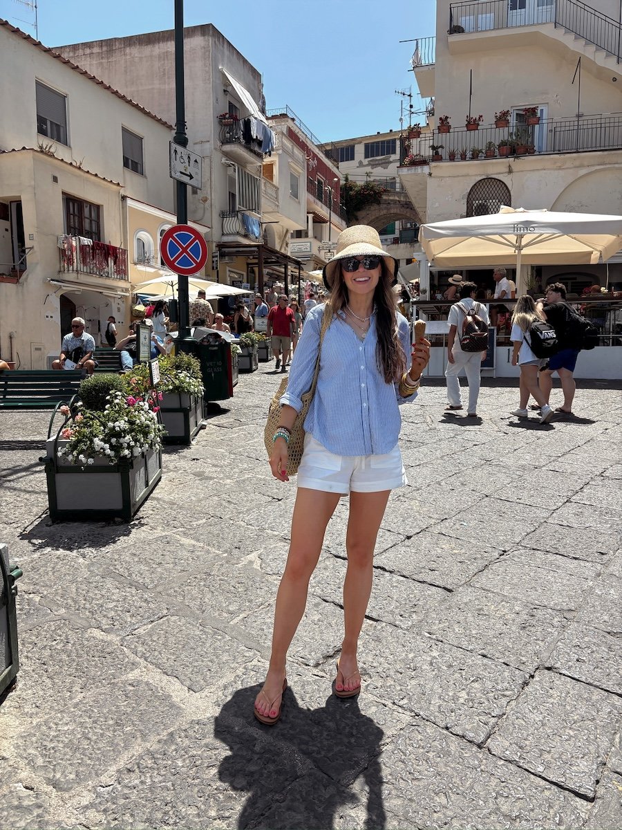 reef sandals in Capri