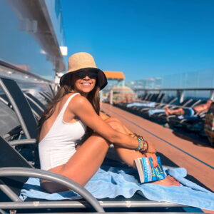 madewell bucket hat, old white swimsuit